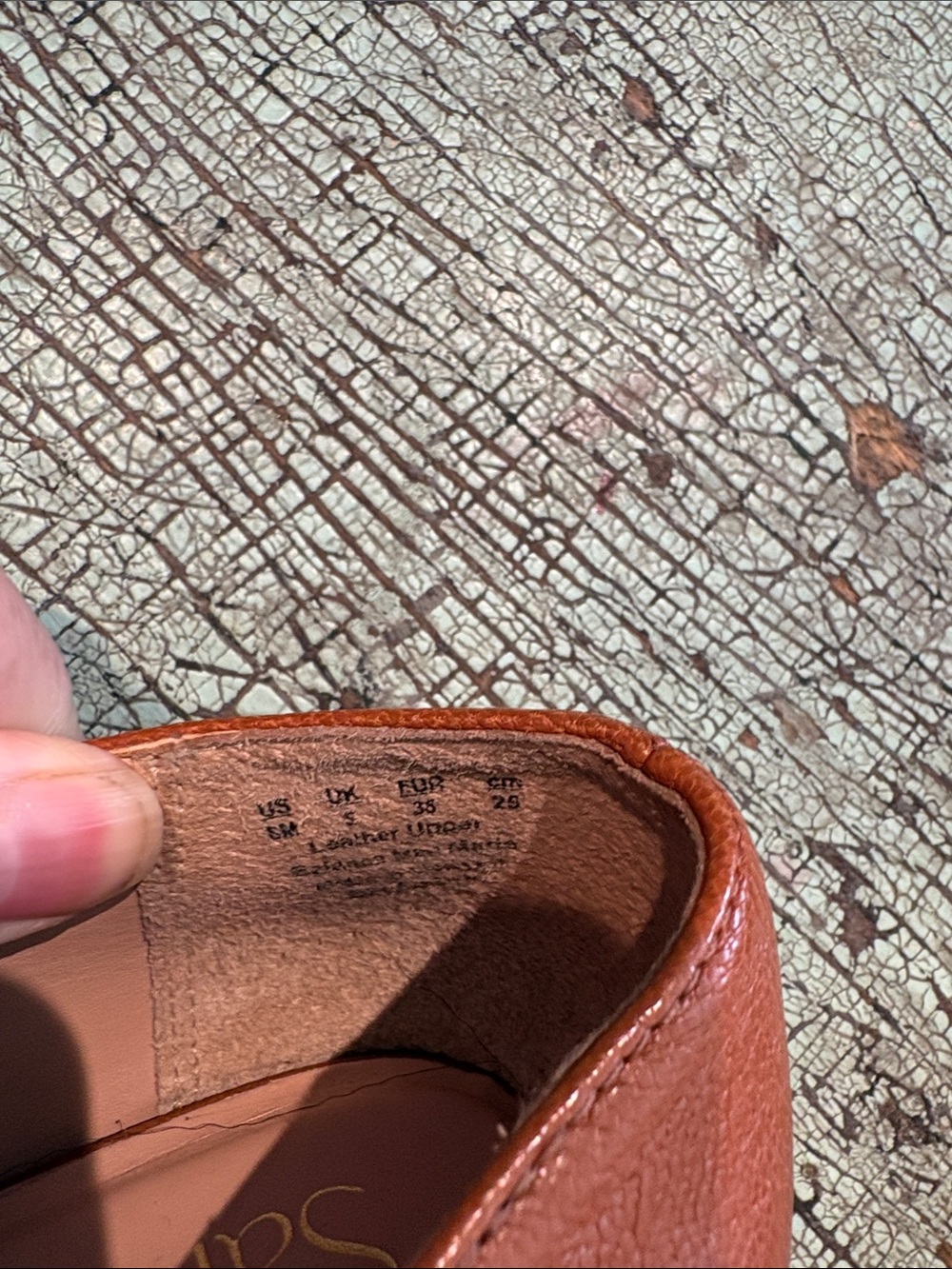 Franco Sarto Cognac Leather Pointed Toe Loafers Women’s 8 - Picture 6 of 6